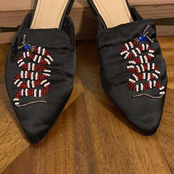 Shoe Republic LA beaded Snake Mules 6.5 - Picture 2 of 5